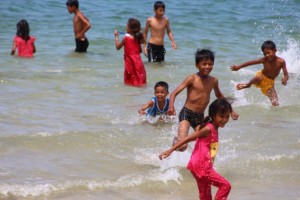 school trip to the beach