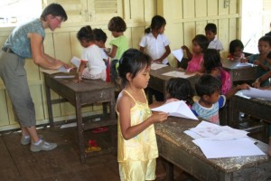 Handicraft with the pre-school students
